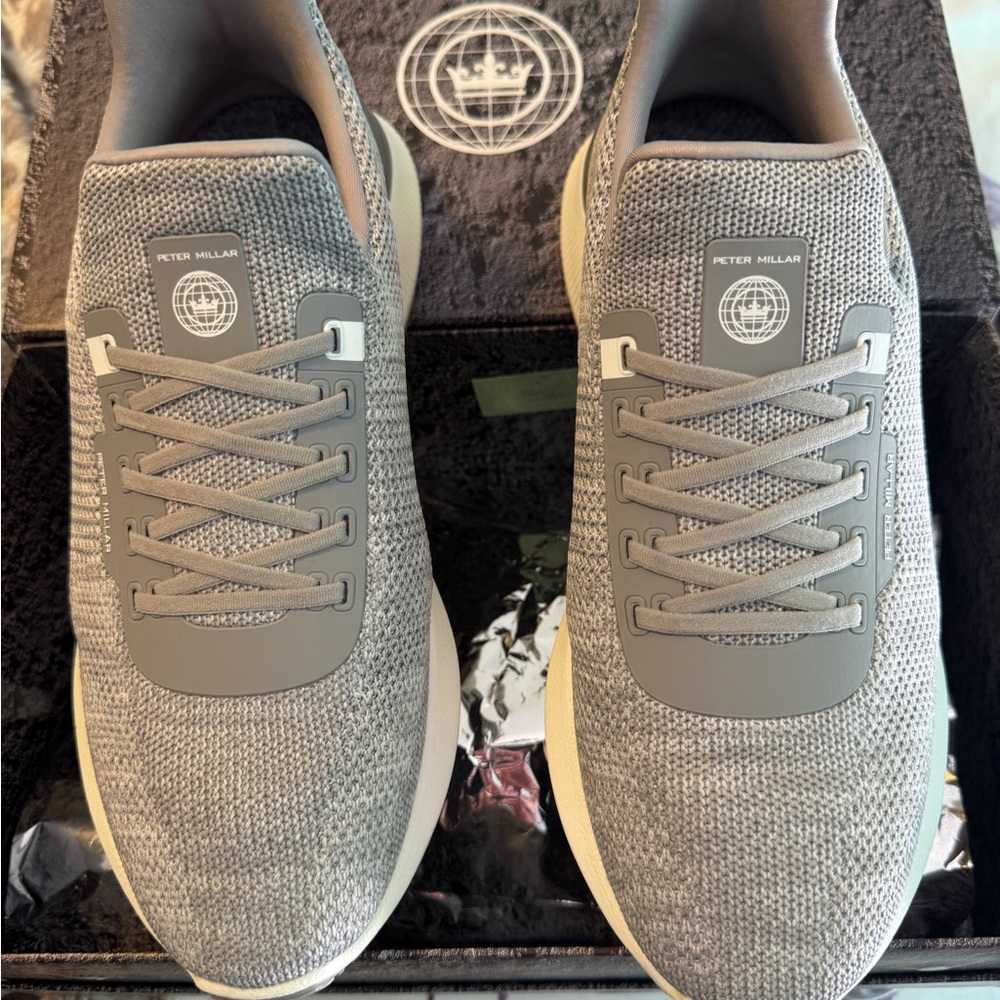 Peter Millar Gray Athletic Shoes with Mesh. New, never worn.